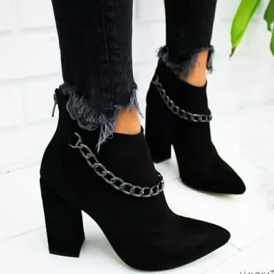 2020 neue Damen Frühlingsstiefel High Heels übergroße Reißverschluss Martin Stiefel Casual Party Hochzeit Damen Plus Size Stiefel Fashion Nova Schuhe