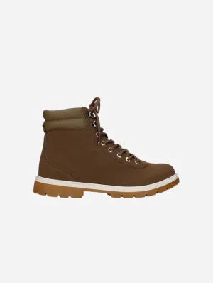 Adar Unisex Vegane Wildleder Schnürstiefeletten für den Winter | Grün