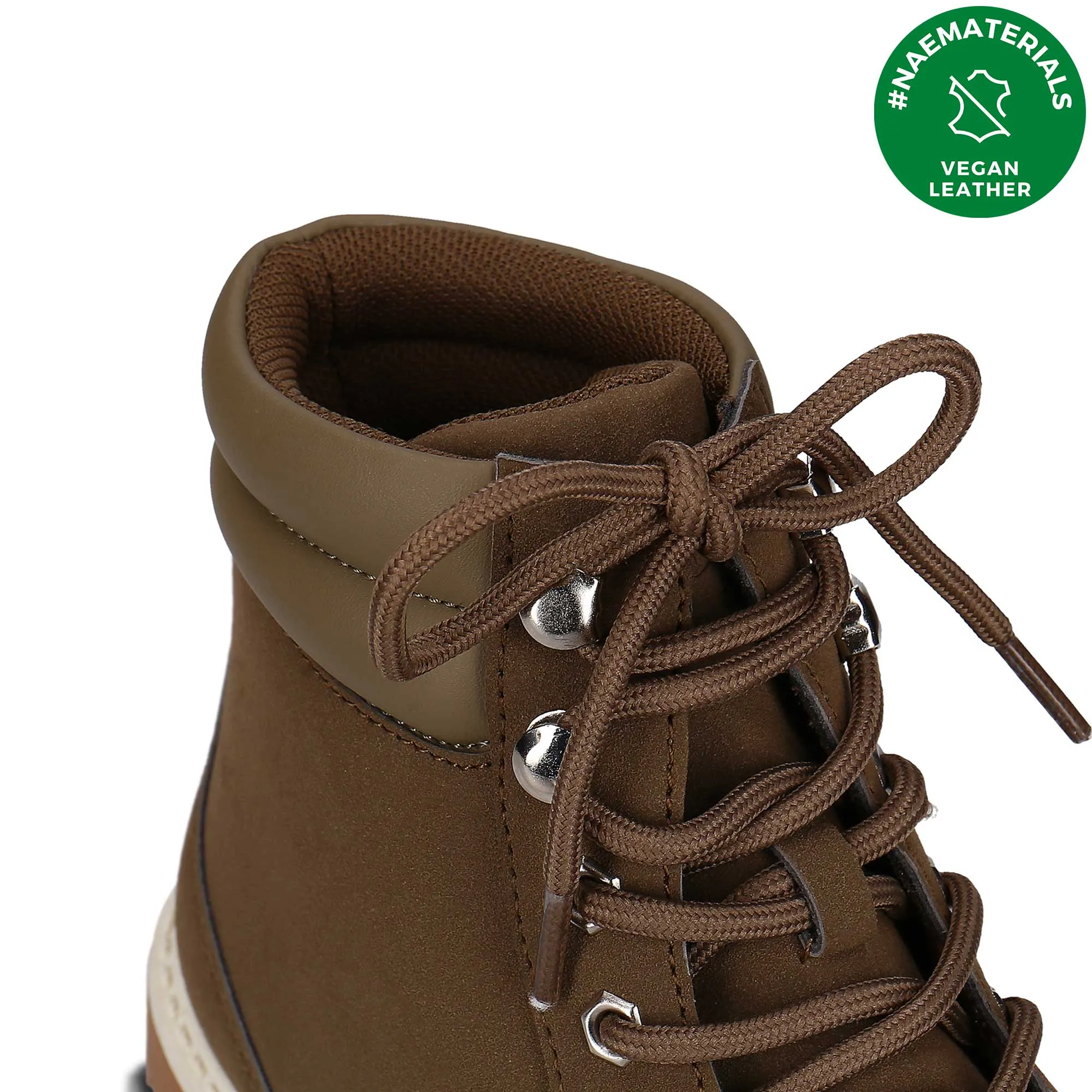 Adar Unisex Vegane Wildleder Schnürstiefeletten für den Winter | Grün