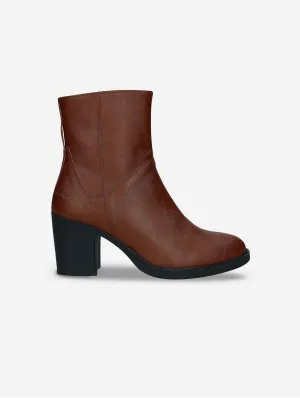 Alicia Damen-Vegan-Lederstiefel | Braun