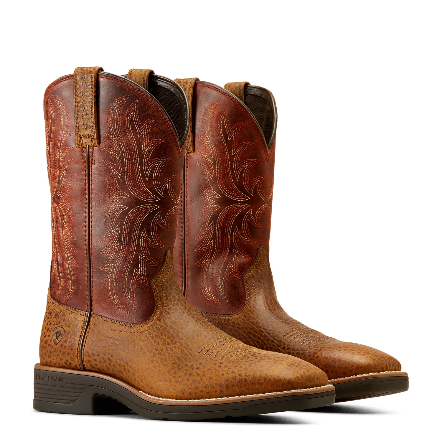 Ariat Herren Ridgeback Stiefel Braun Bullenprägung/Orange Rost Ariat Schuhe