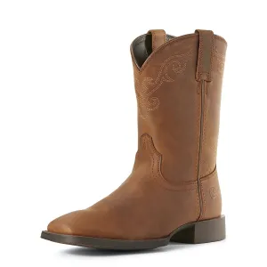 Ariat Damen Roper Breite Quadratische Zehe Vintage Braun Ariat Schuhe