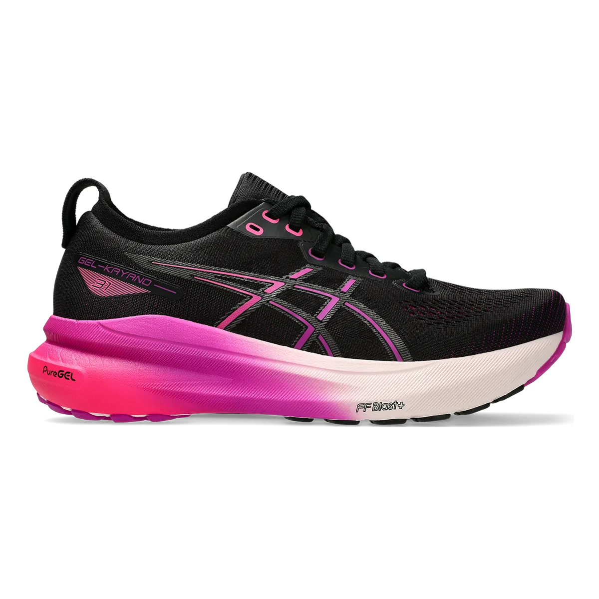 Asics Gel Kayano 31 - Schwarz - Knalliges Magenta