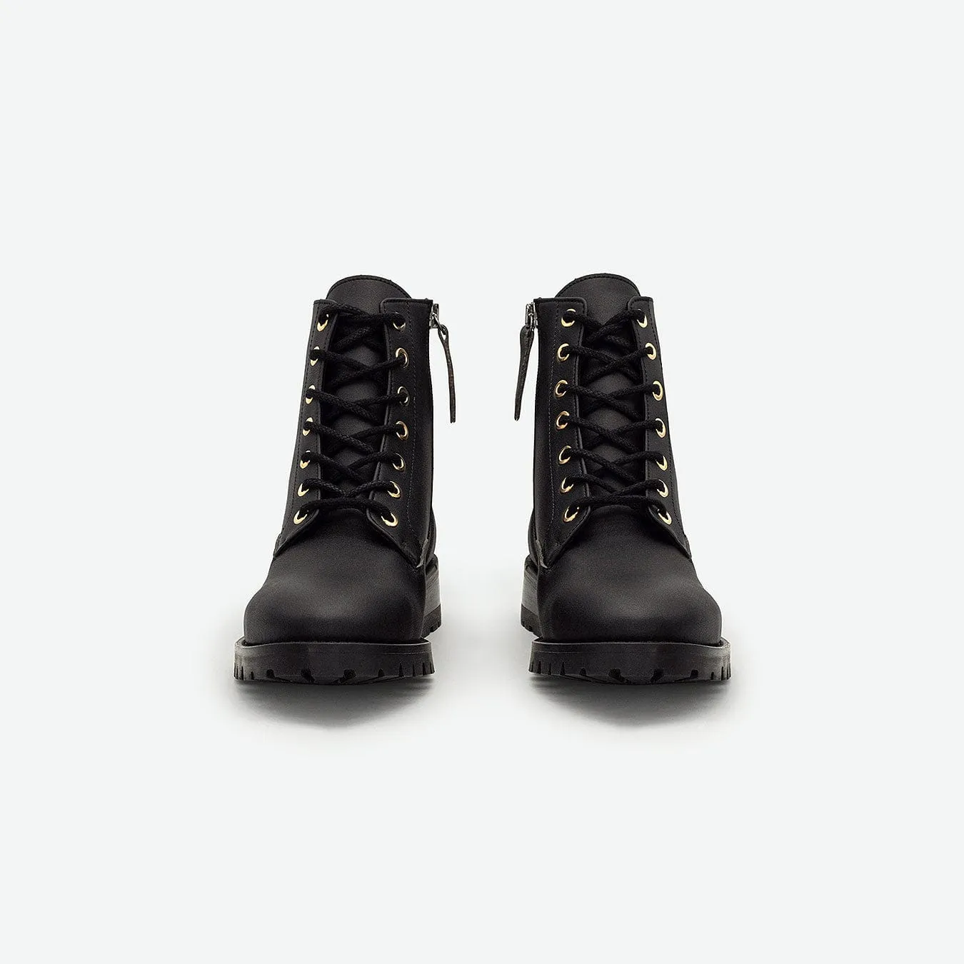 Athena Damen-Stiefeletten aus Cereal-Leder Vegan | Schwarz