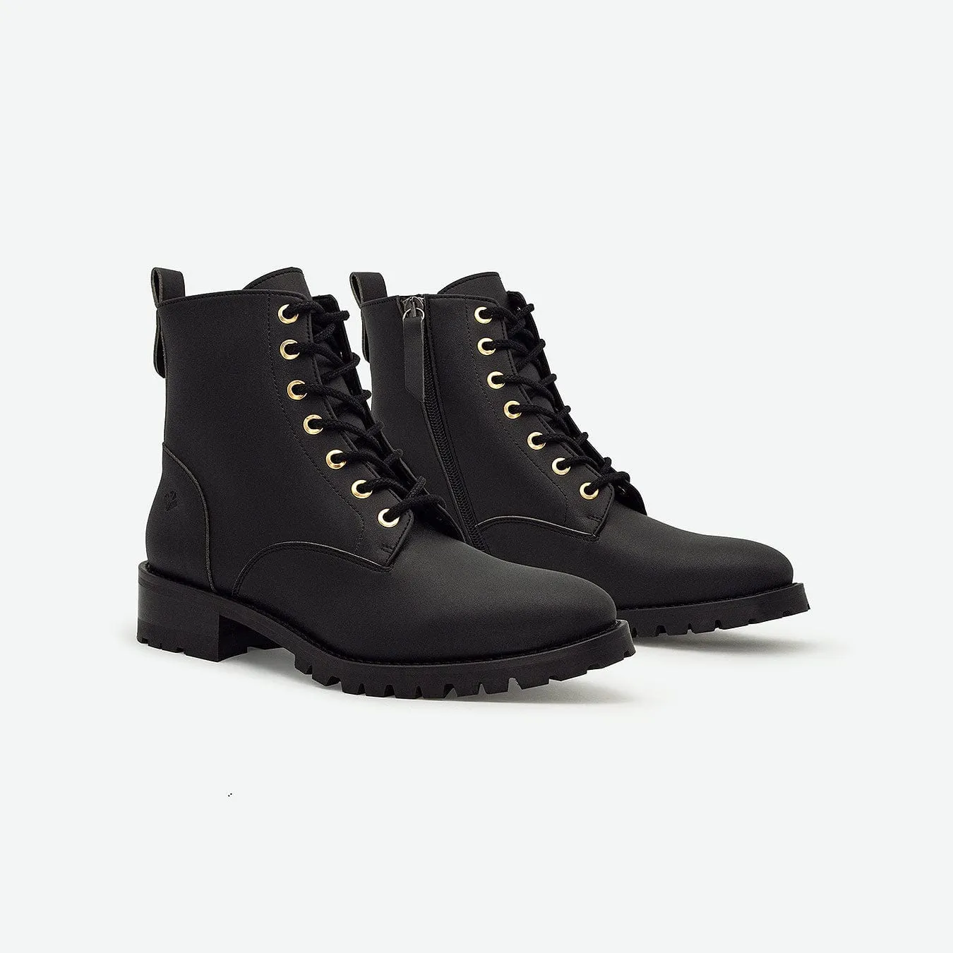 Athena Damen-Stiefeletten aus Cereal-Leder Vegan | Schwarz