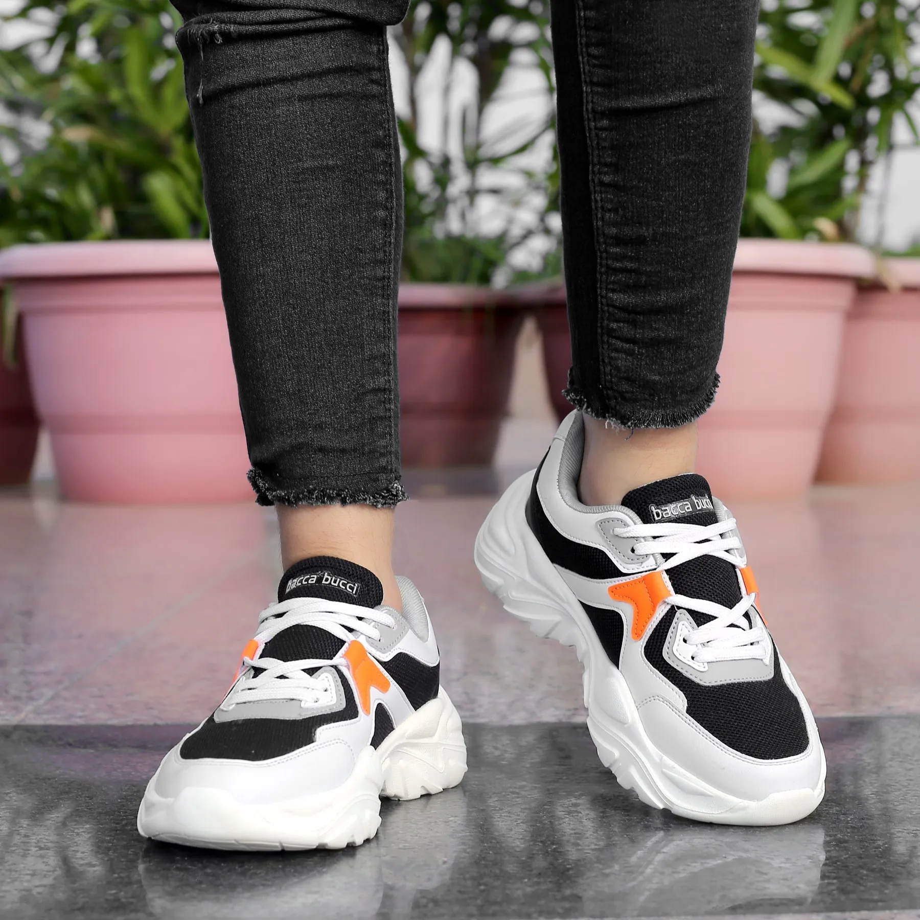 Bacca Bucci MARINE Low-Top Plateau-Mode-Sneaker Für Damen | StreetWear Chunky Sneakers