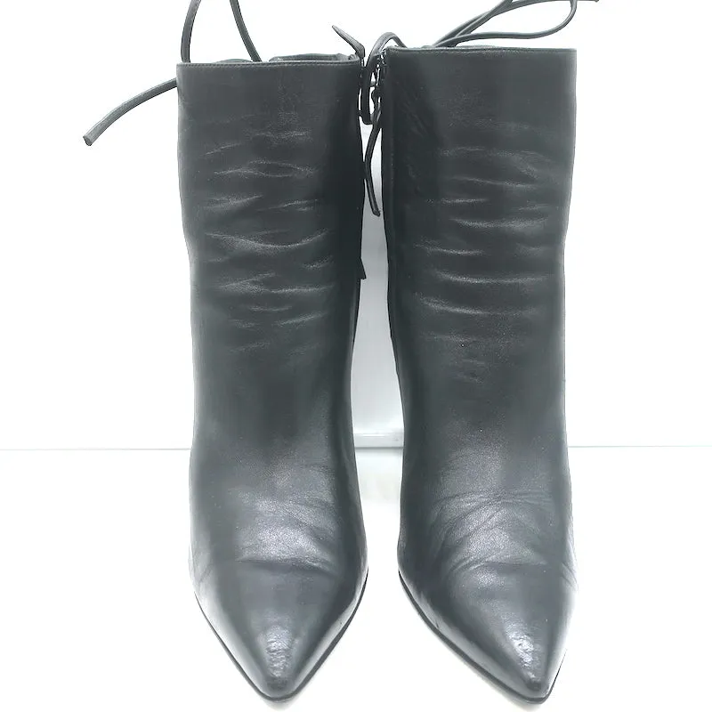 Balenciaga Riesen-Stift Schnürstiefel mit hohem Schaft aus schwarzem Leder Größe 40