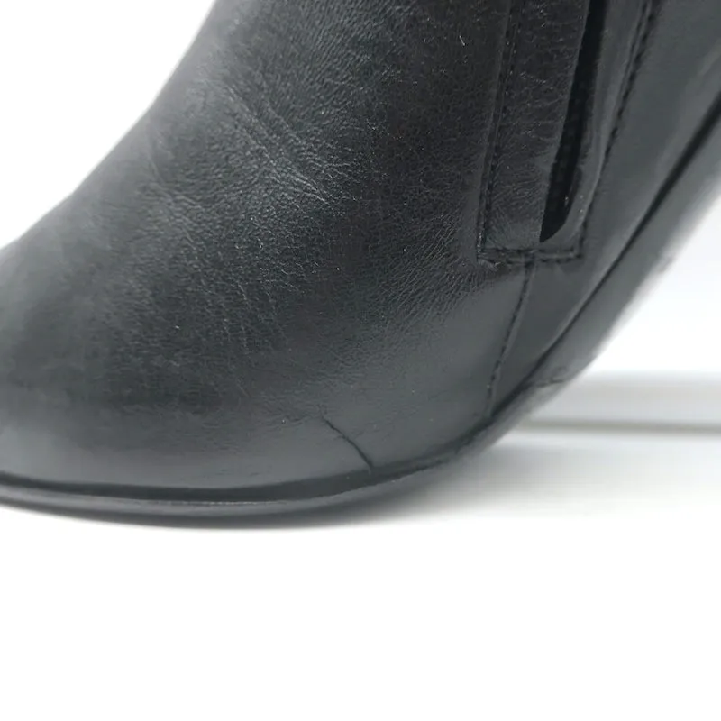 Balenciaga Riesen-Stift Schnürstiefel mit hohem Schaft aus schwarzem Leder Größe 40