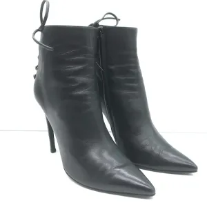 Balenciaga Riesen-Stift Schnürstiefel mit hohem Schaft aus schwarzem Leder Größe 40