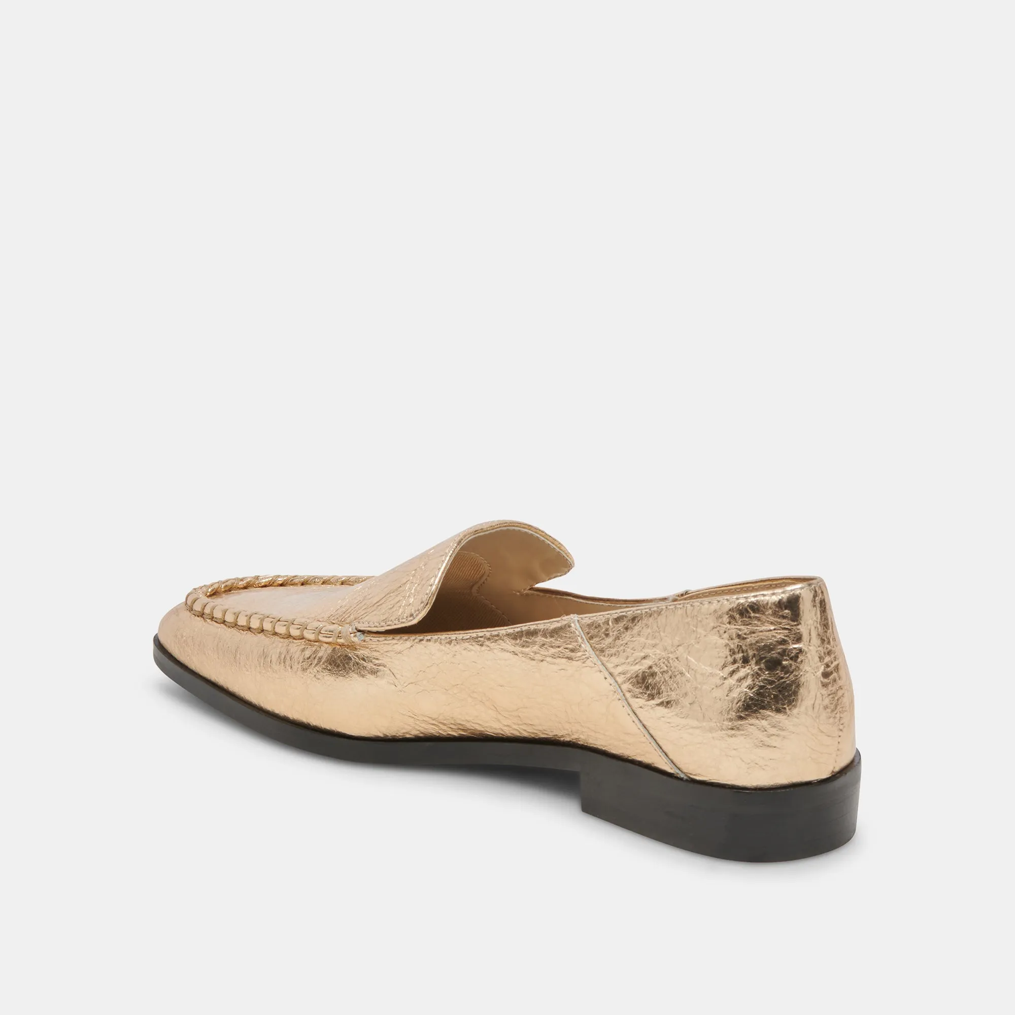 BENY FLATS GOLD ANTIKE LEDEROPTIK