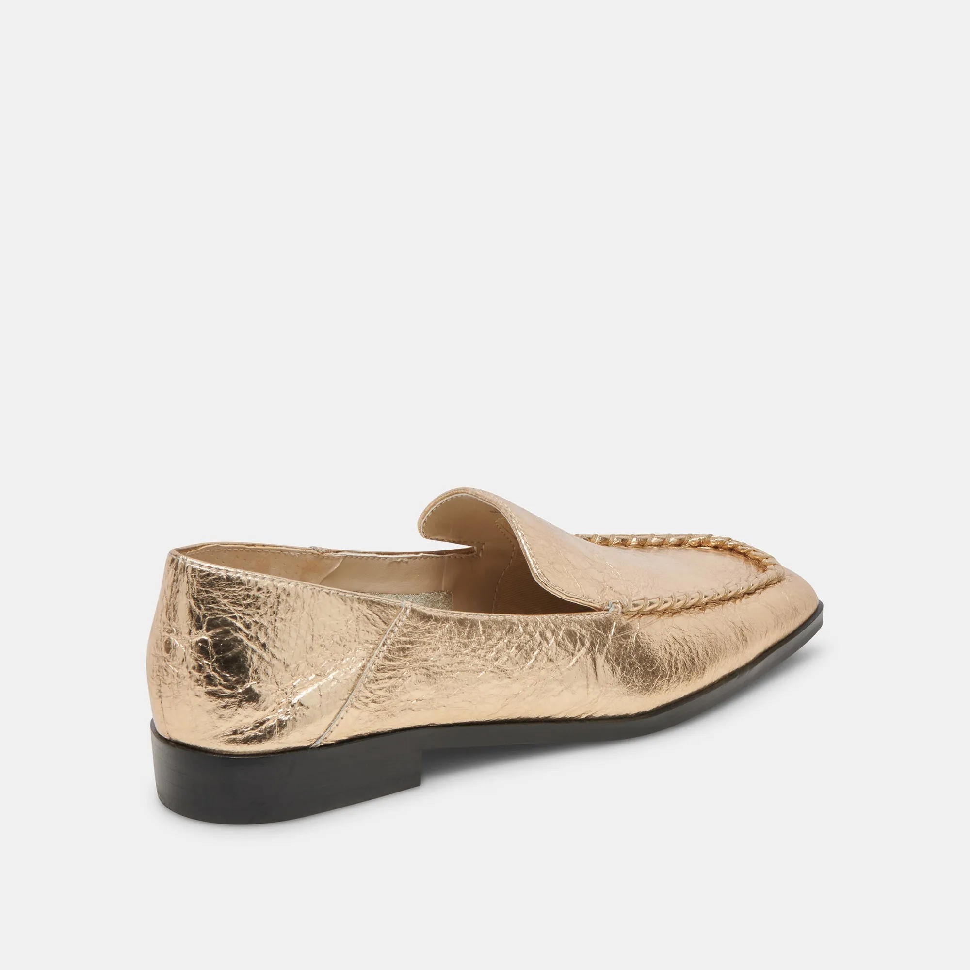 BENY FLATS GOLD ANTIKE LEDEROPTIK