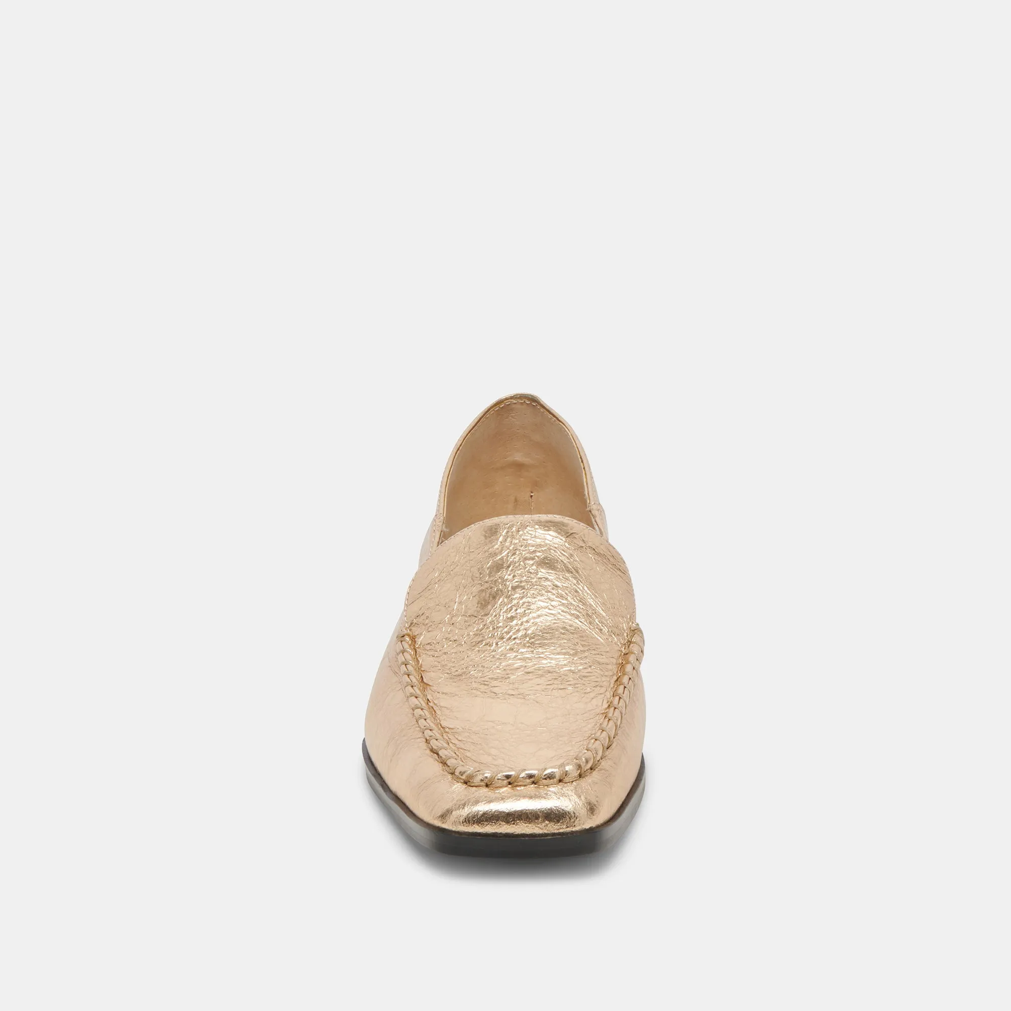 BENY FLATS GOLD ANTIKE LEDEROPTIK