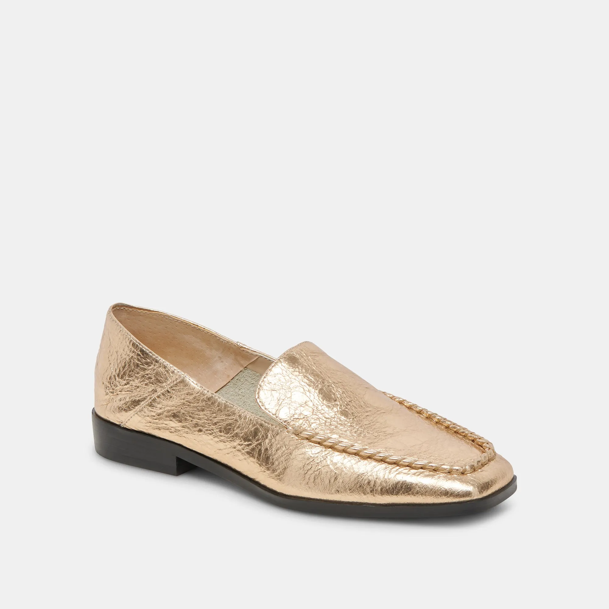 BENY FLATS GOLD ANTIKE LEDEROPTIK