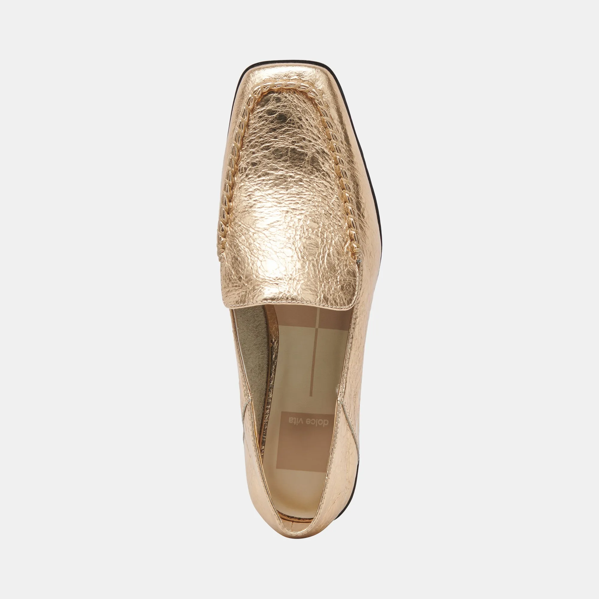 BENY FLATS GOLD ANTIKE LEDEROPTIK