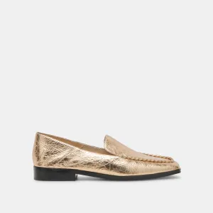 BENY FLATS GOLD ANTIKE LEDEROPTIK