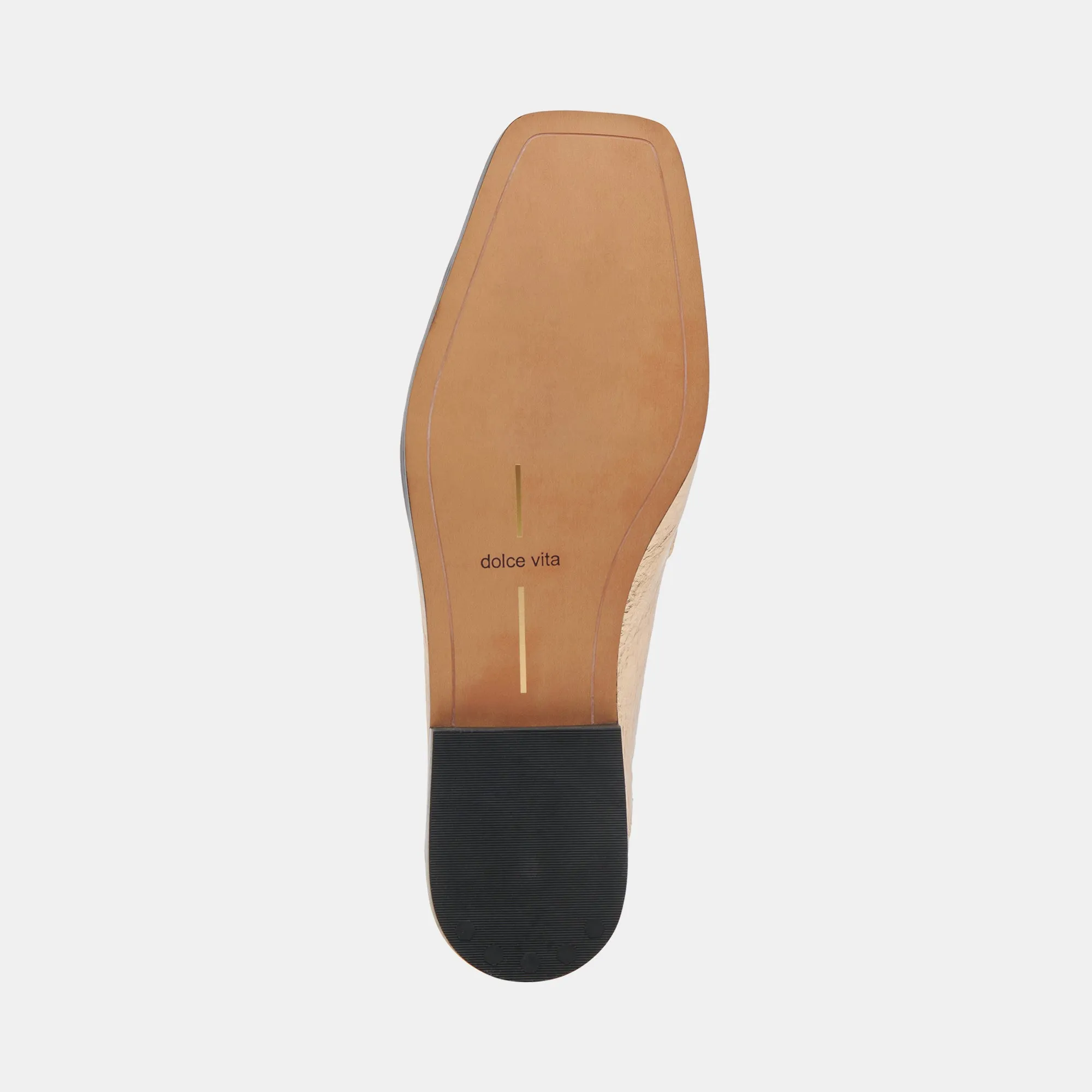 BENY FLATS GOLD ANTIKE LEDEROPTIK