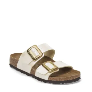 Birkenstock Damen Sydney Luxe Schnalle Birko-Flor Sandale in Anmutigem Perlenweiß