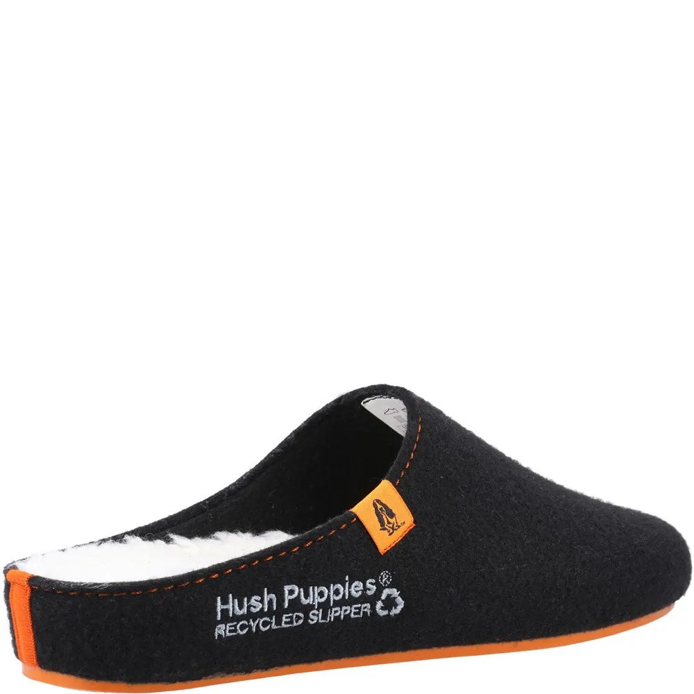 Schwarz/Orange Herren Hausschuhe aus recyceltem Material