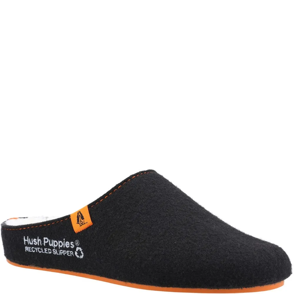 Schwarz/Orange Herren Hausschuhe aus recyceltem Material