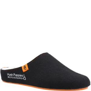 Schwarz/Orange Herren Hausschuhe aus recyceltem Material