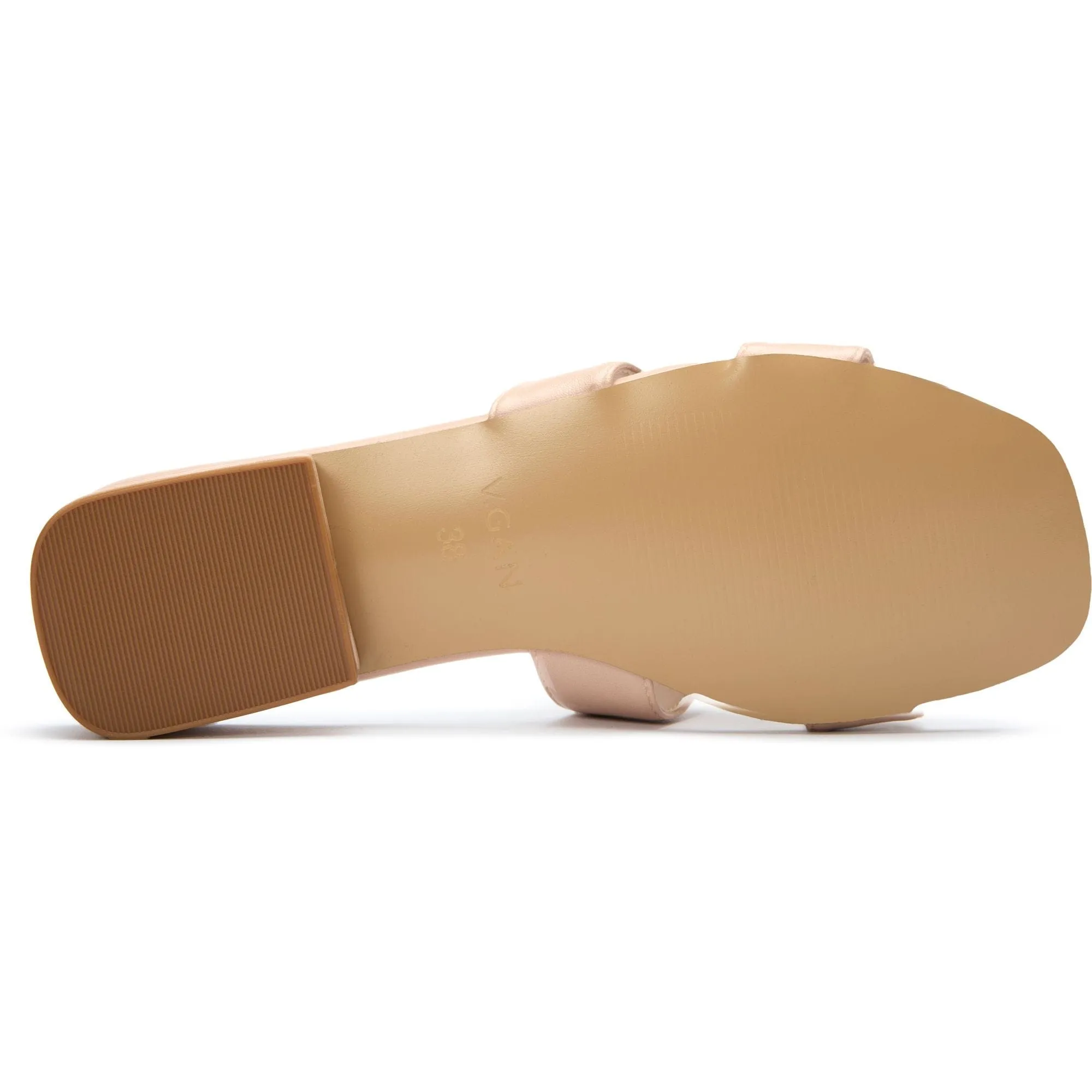 Bok Damen Vegan-Leder Slider Sandalen | Natur