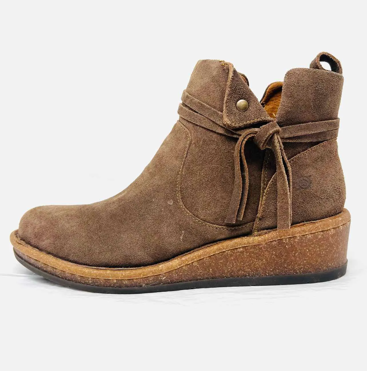 Größe 10 Geboren Taube Knoten Wildleder MIT KARTON!!! Schuhe Knöchelstiefel