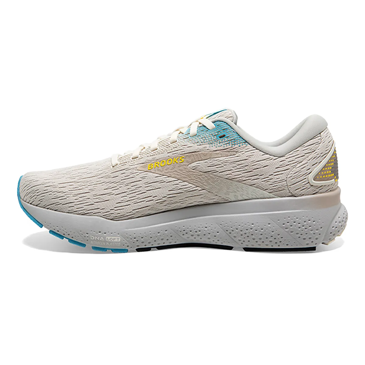 Brooks Ghost 16 - Kokosnuss - Blau - Gelb