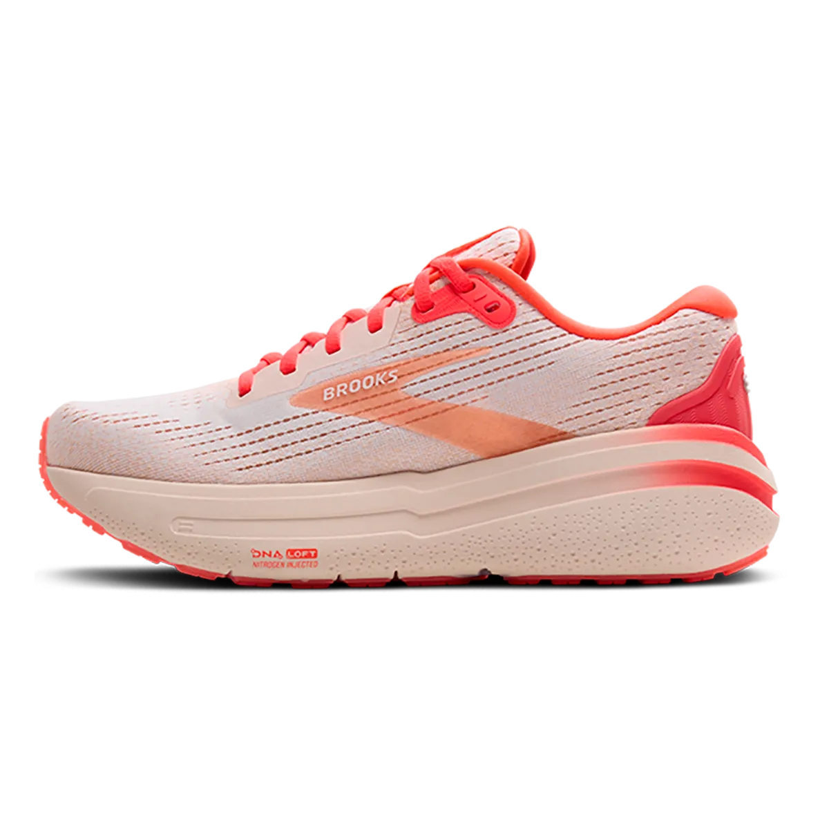 Brooks Ghost Max 2 - Weiß - Pfirsich - Koralle