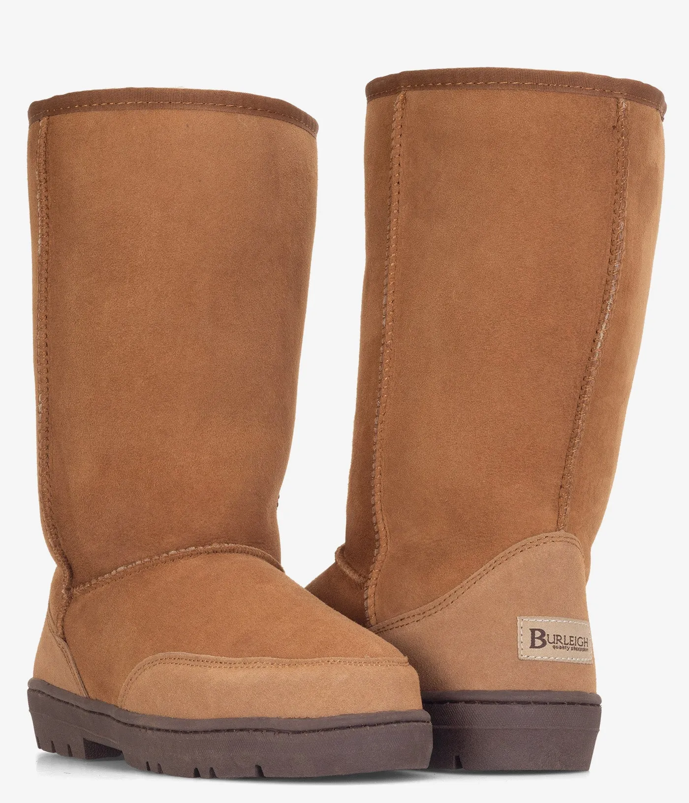 Burleigh Tall Twinface Schaffell-Stiefel mit robuster Sohle - Damen