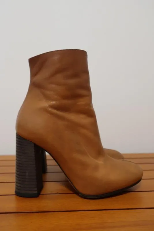 Chloe Stiefeletten Braun Leder Größe 36.5 High Heel