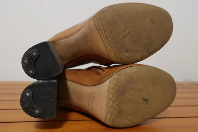 Chloe Stiefeletten Braun Leder Größe 36.5 High Heel