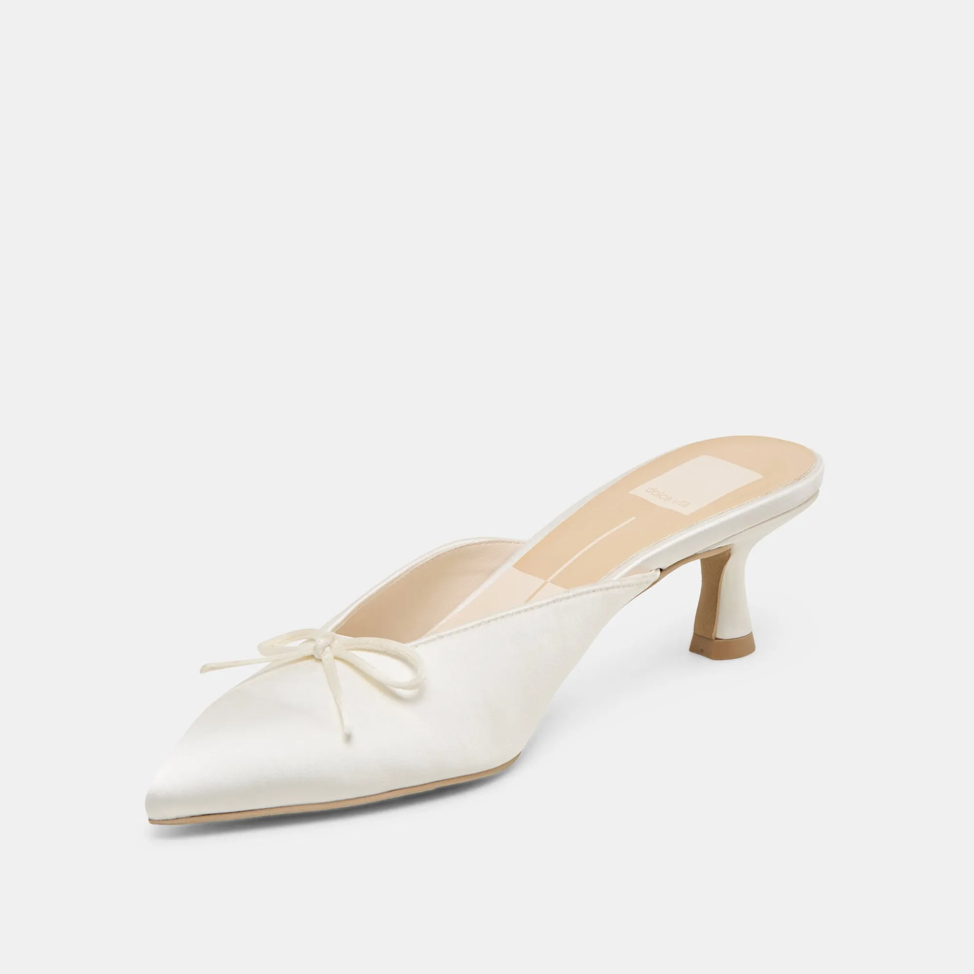 CLEO ABSÄTZE IN OFF-WHITE SATIN