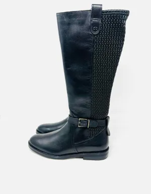 Cole Haan Größe 7 Schwarz/Silber Schnalle(n) Leder NEUE Schuhe Stiefel