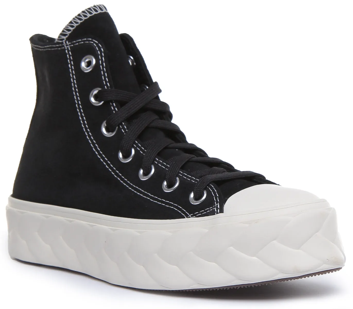 Converse 568687C CT All Star Hi Platform Trainer in Schwarz für Damen Schuhe Converse