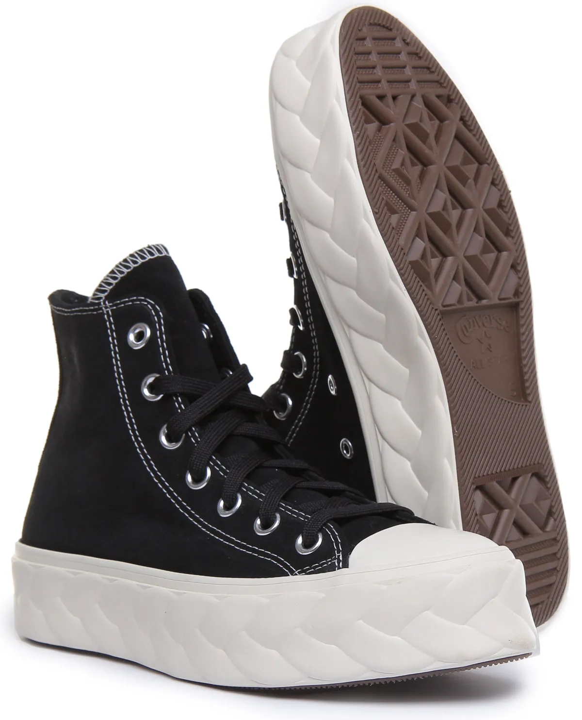 Converse 568687C CT All Star Hi Platform Trainer in Schwarz für Damen Schuhe Converse