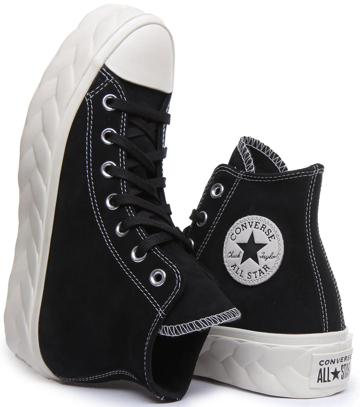Converse 568687C CT All Star Hi Platform Trainer in Schwarz für Damen Schuhe Converse
