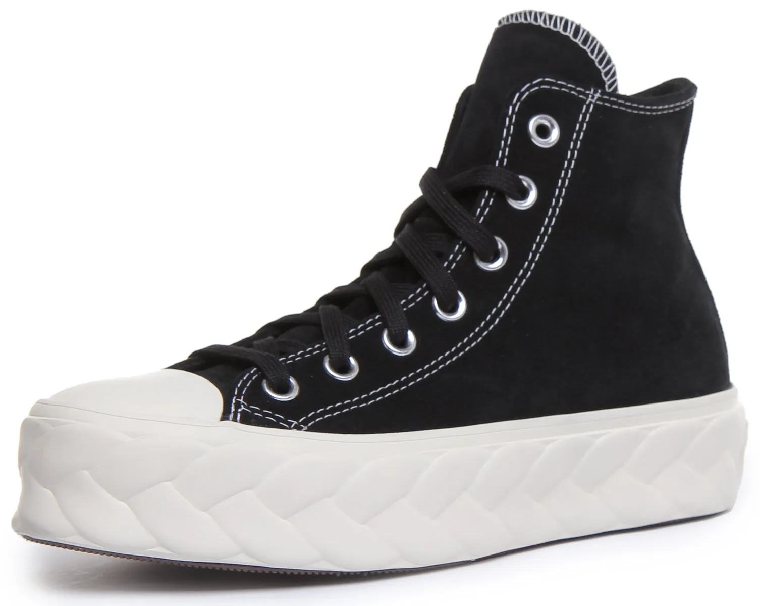 Converse 568687C CT All Star Hi Platform Trainer in Schwarz für Damen Schuhe Converse
