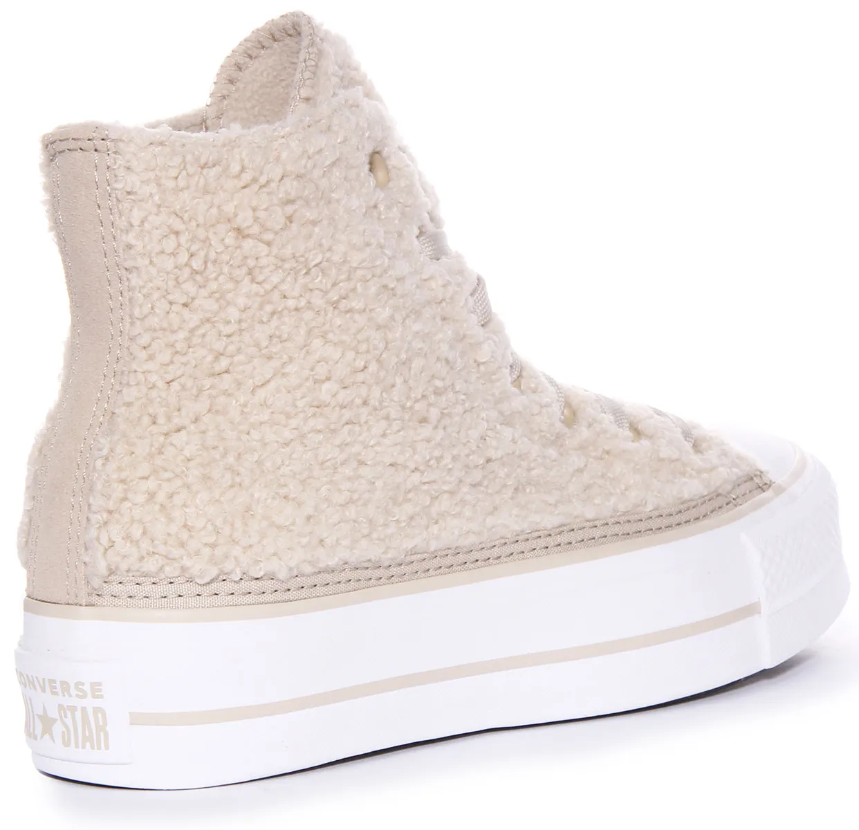 Converse A05509C Chuck Taylor Platform Sherpa In Beige Damenschuhe Converse