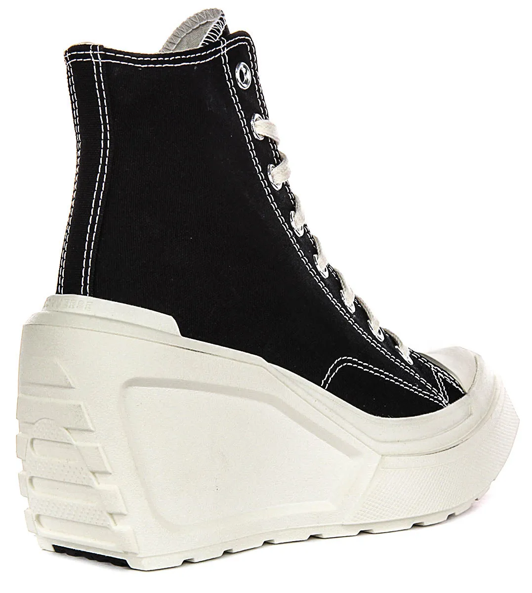 Converse A06478C De Luxe Keilabsatz in Schwarz Weiß für Damenschuhe Converse