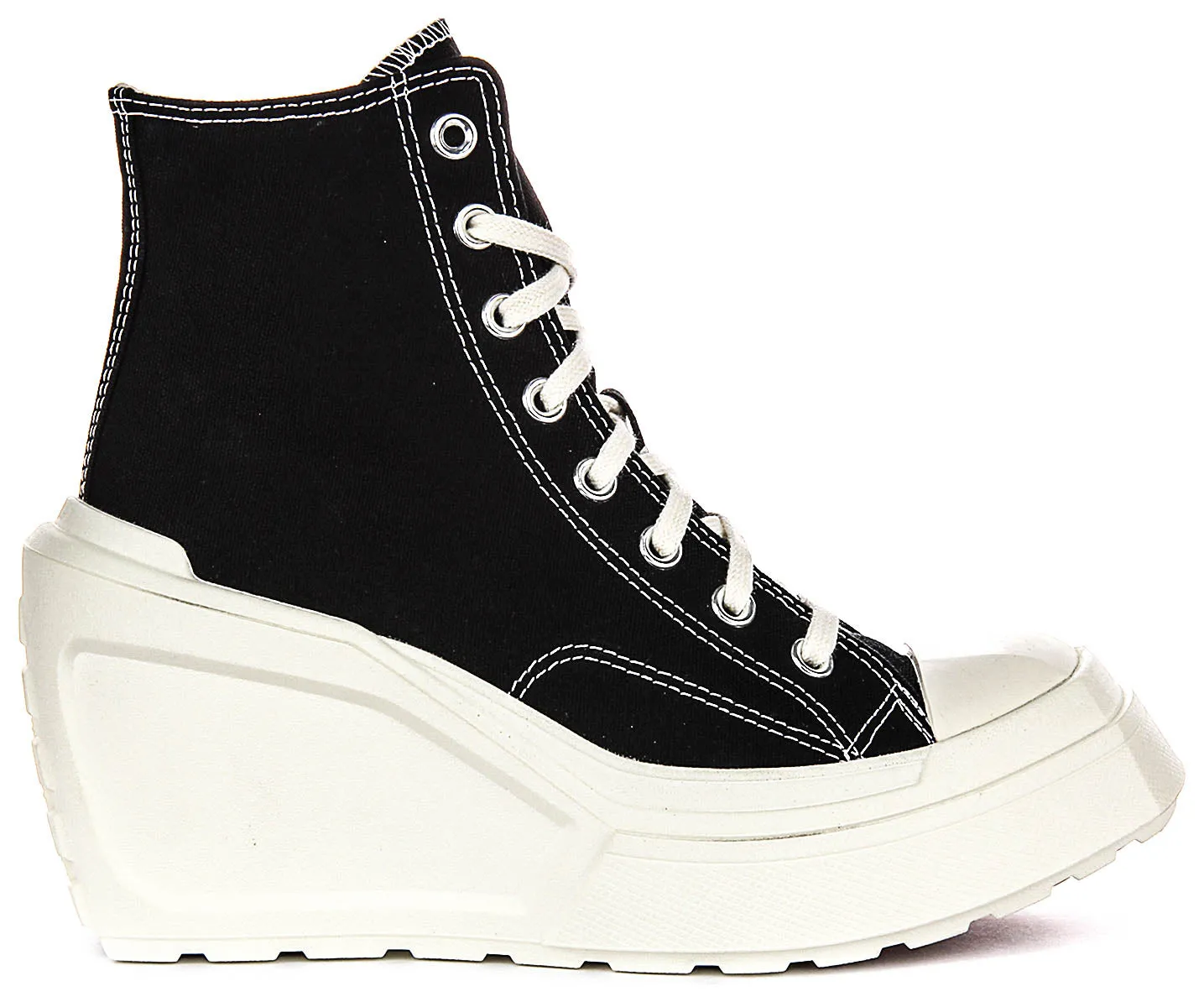Converse A06478C De Luxe Keilabsatz in Schwarz Weiß für Damenschuhe Converse
