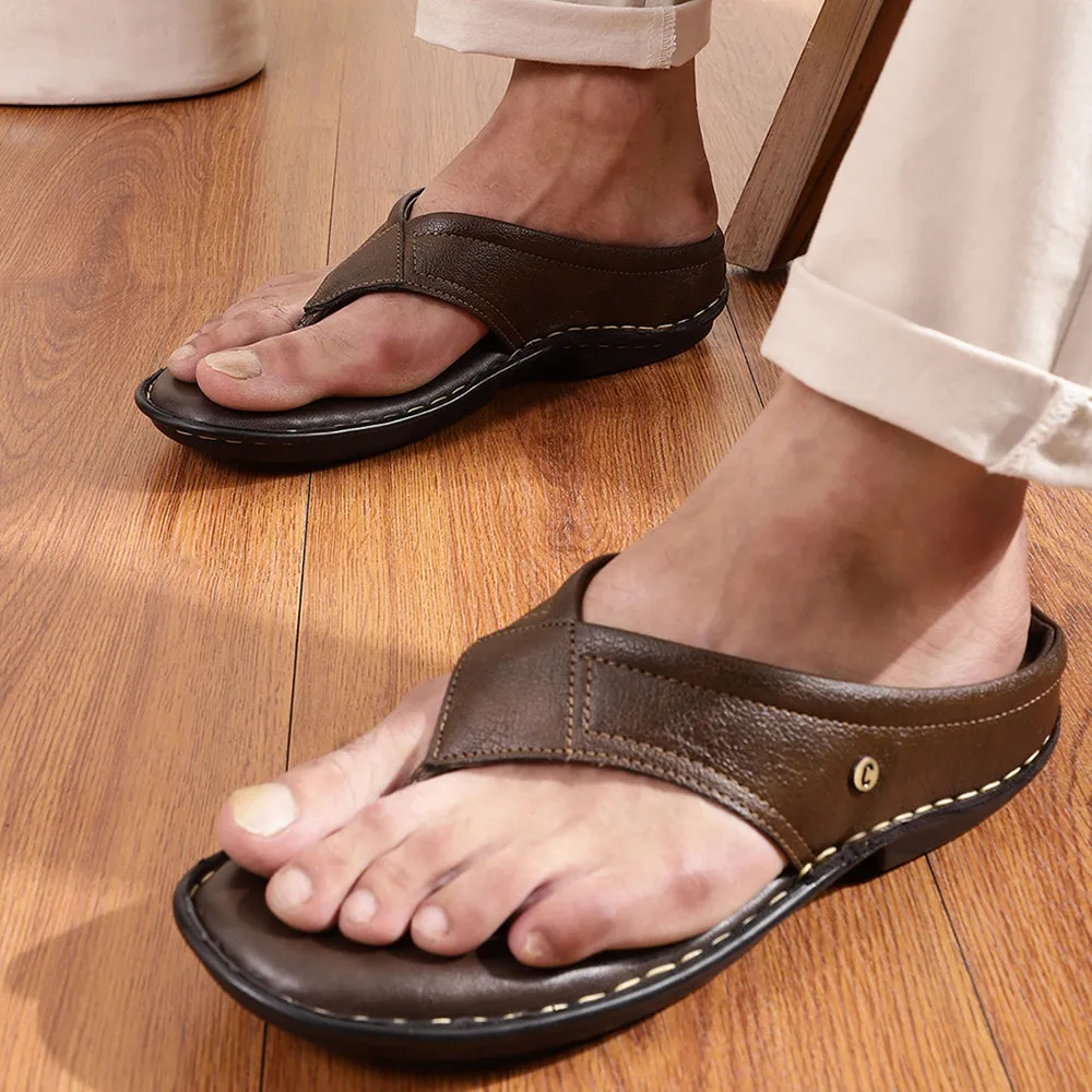 Liberty Coolers Braune Bequeme Hausschuhe Für Herren AVN-08