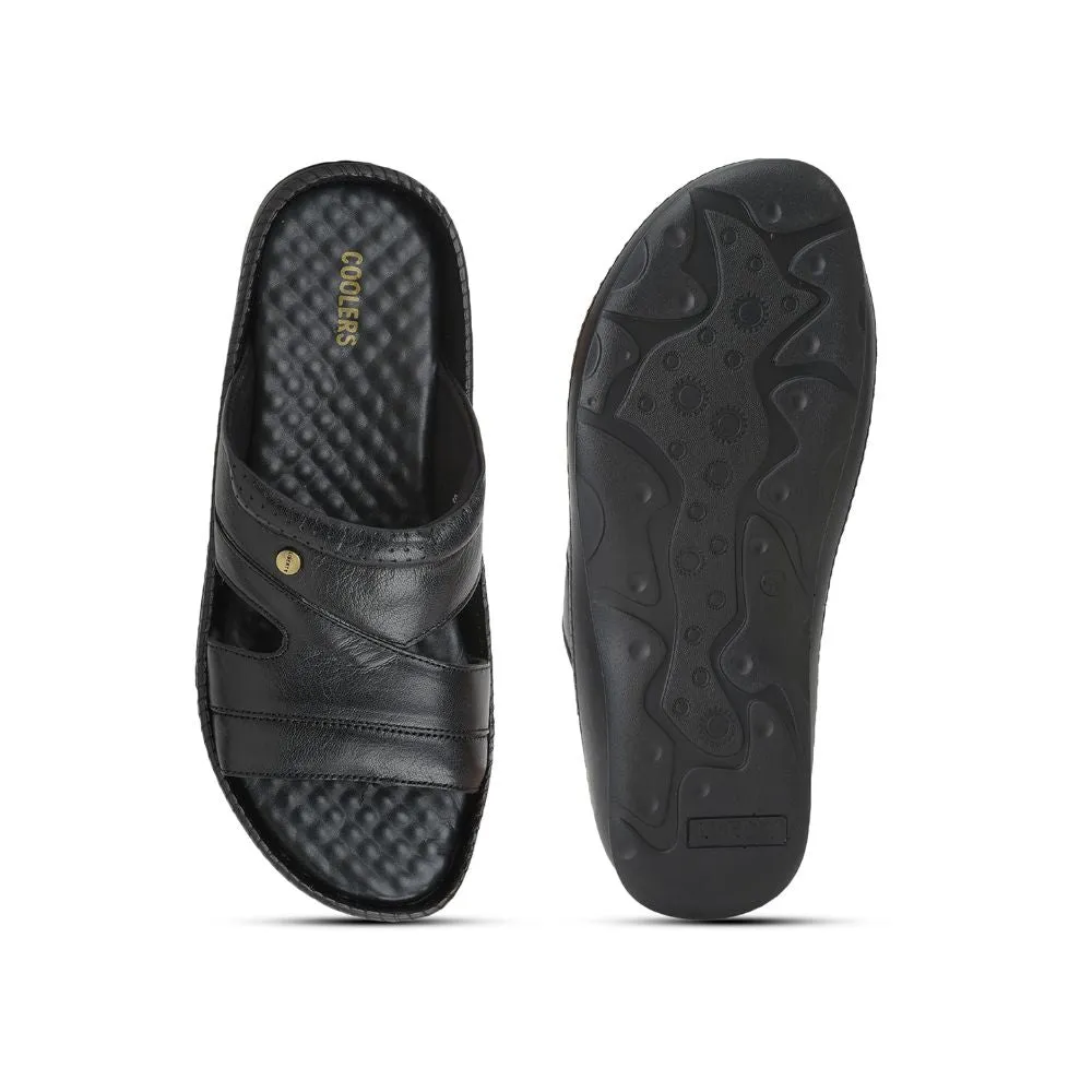 COOLERS Bequeme (Schwarz) Hausschuhe Für Männer STEAMER-02 Von Liberty