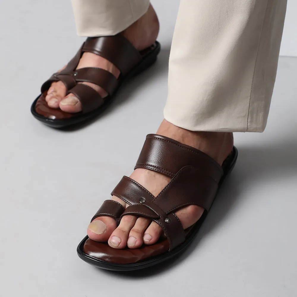 Liberty Coolers Bequeme Braune Hausschuhe Für Herren TRL-113