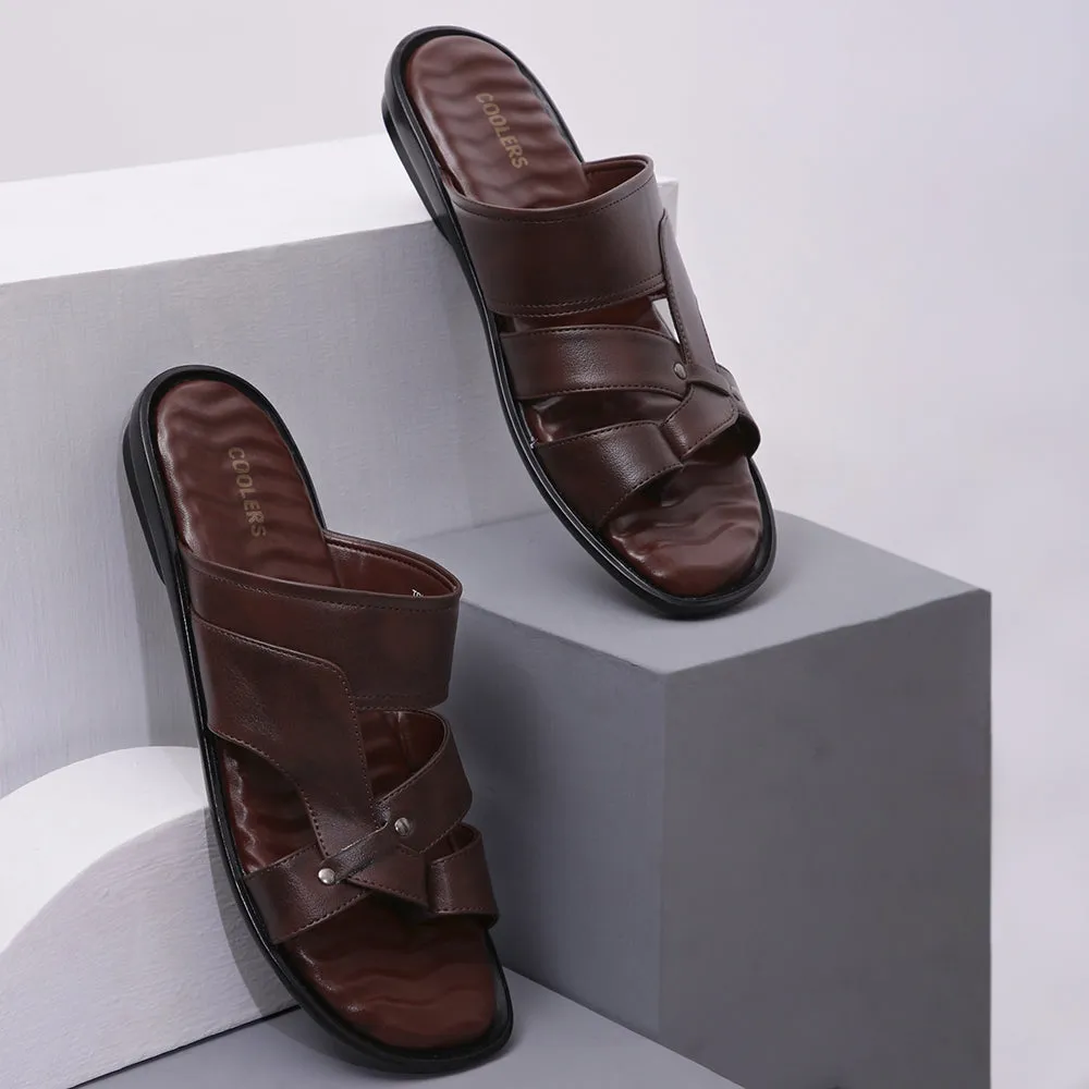 Liberty Coolers Bequeme Braune Hausschuhe Für Herren TRL-113
