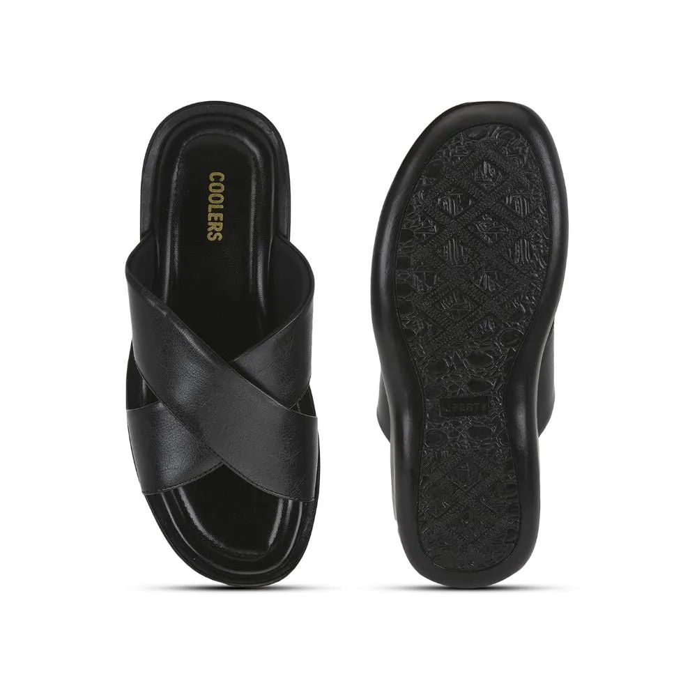 Coolers Bequeme Hausschuhe Für Herren (Schwarz) CROSS-1E Von Liberty