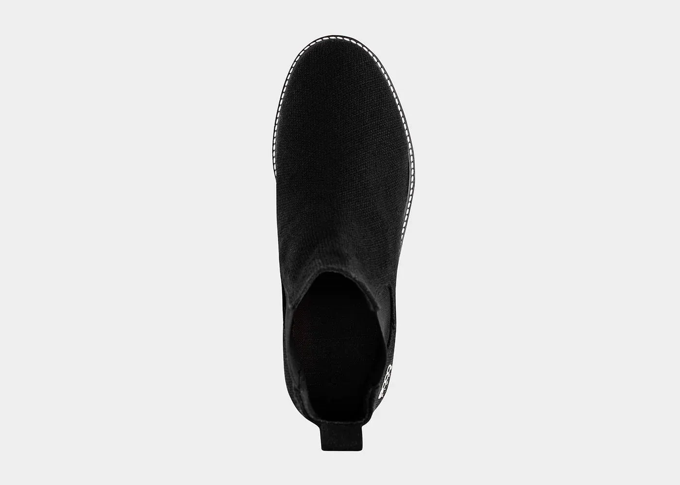 Crossover Herren-Vegan-Hanf-Chelsea-Stiefel | Schwarz
