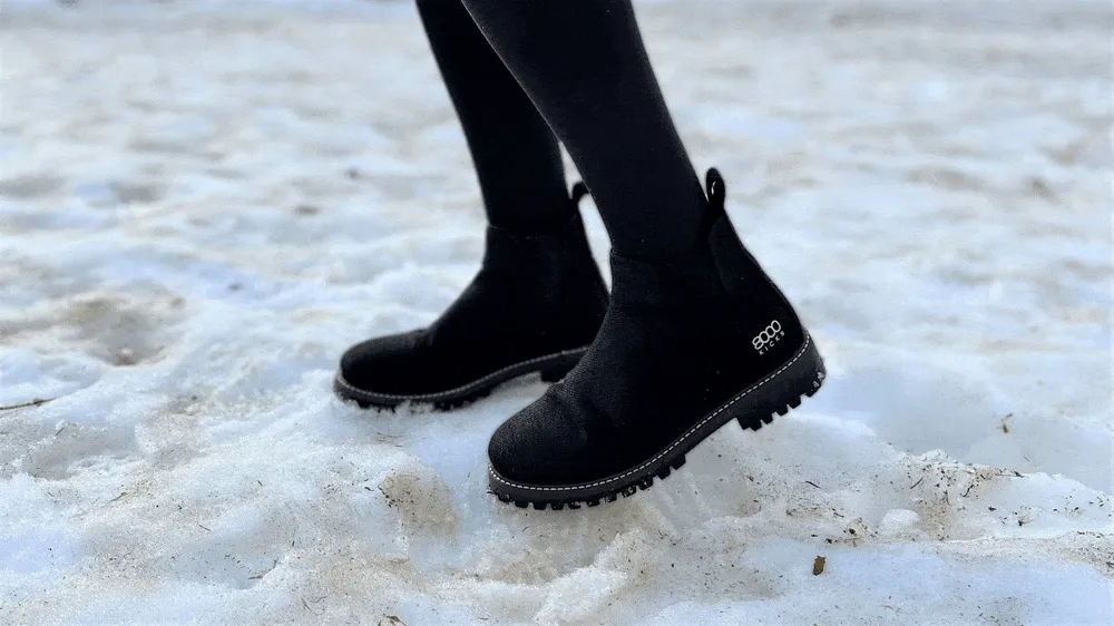 Crossover Herren-Vegan-Hanf-Chelsea-Stiefel | Schwarz