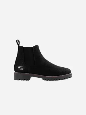 Crossover Herren-Vegan-Hanf-Chelsea-Stiefel | Schwarz
