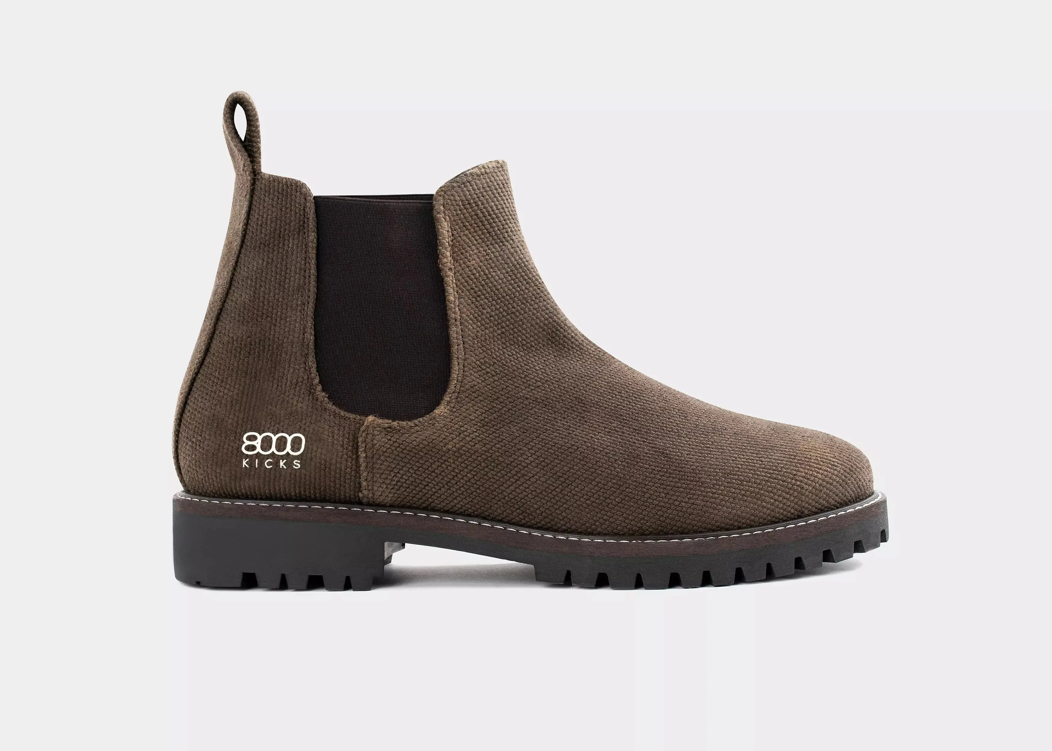 Crossover Herren Vegane Hanf Chelsea Stiefel | Dunkelbraun