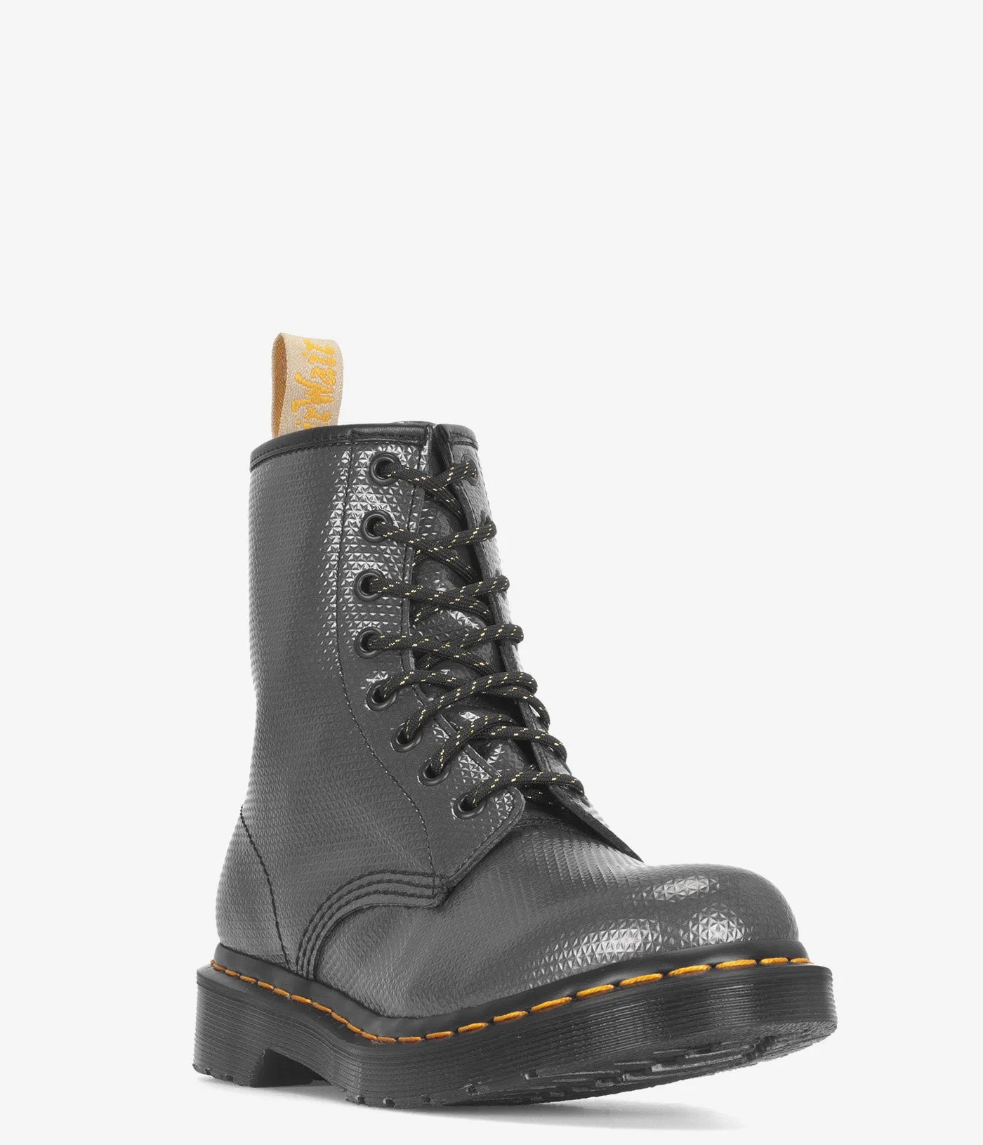 Dr. Martens 1460 Metallic Prägestiefel mit Schnürung - Damen
